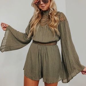 Olive green romper from Hopes NWT